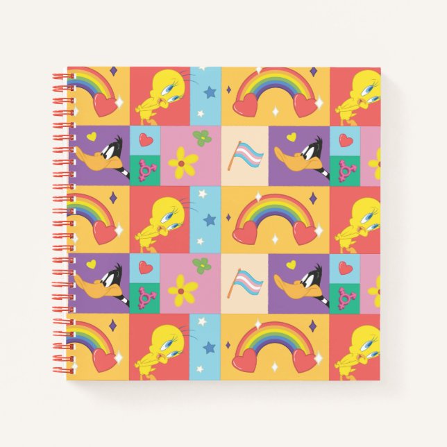 Cuaderno DAFFY DUCK™ y TWEETY™ - Patrón de orgullo (Anverso)