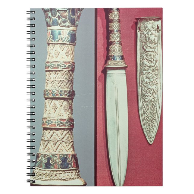 Cuaderno Daga y envoltura, tesoro de Tutankhamun, c.13 del (Frente)