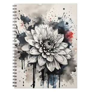 Cuaderno Dahlia - Flores de acuarela