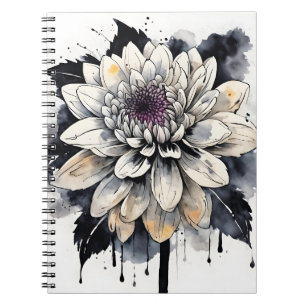 Cuaderno Dahlia - Flores de acuarela