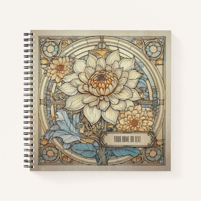 Cuaderno Dahlia pinnata Art Nouveau (Anverso)