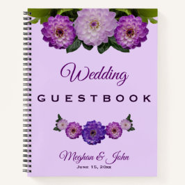 Cuaderno Dahlia Purple Lavender Boda Floral