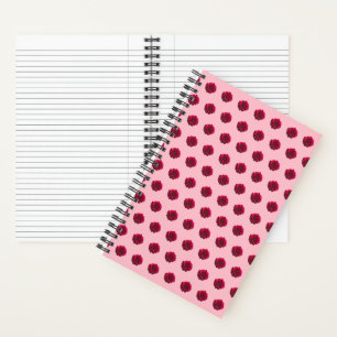 Cuaderno Dahlia rosa profunda flor sin foco en