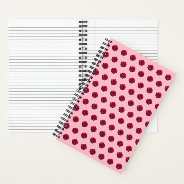Cuaderno Dahlia rosa profunda flor sin foco en (Interior)