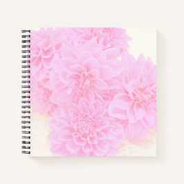 Cuaderno Dahlias En Rosa Suave
