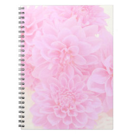 Cuaderno Dahlias En Rosa Suave