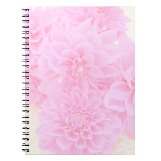Cuaderno Dahlias En Rosa Suave (Frente)