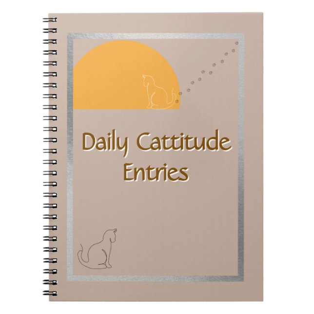Cuaderno Daily Cattitude Entries -Fun Spiral Photo Notebook (Frente)