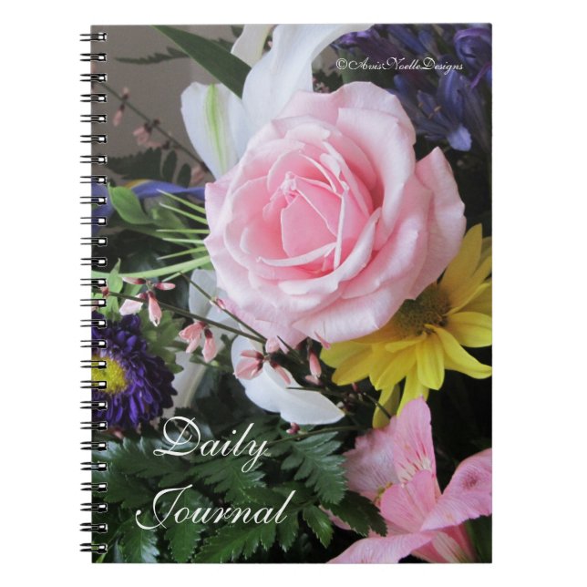 Cuaderno Daily Journal-Rosa Bouquet (Frente)