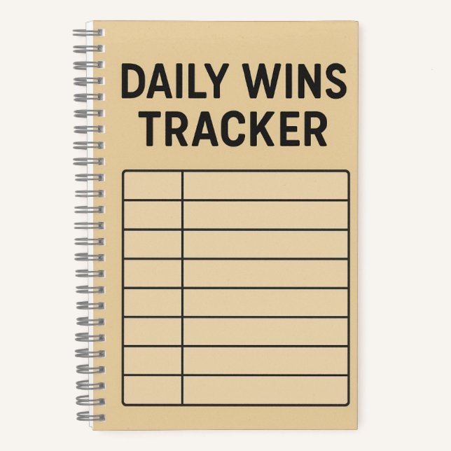 Cuaderno Daily Wins Tracker - Juicio de productividad Minim (Anverso)