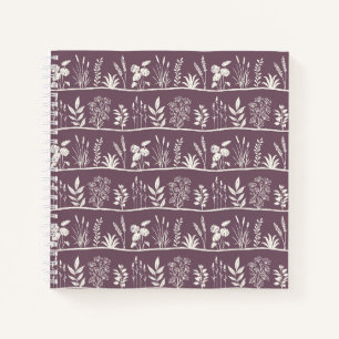 Cuaderno Dainty Herbarium Botánico Ciruela