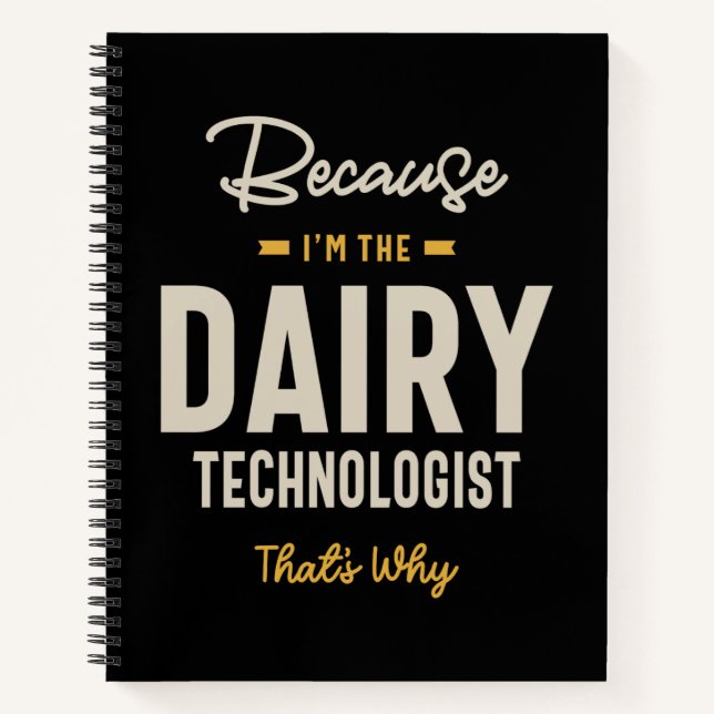 Cuaderno Dairy Technologist Job Title Profession (Anverso)