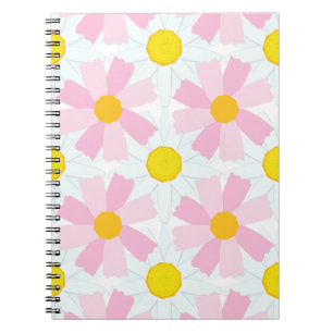 Cuaderno Daisias rosas y blancas