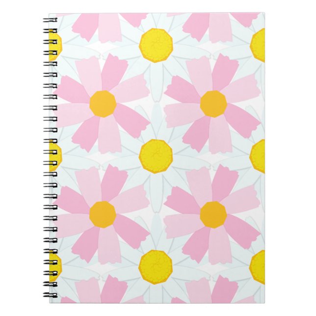 Cuaderno Daisias rosas y blancas (Frente)