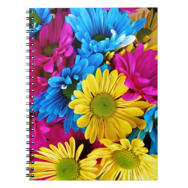 Cuaderno Daisies de colores vivos (Frente)