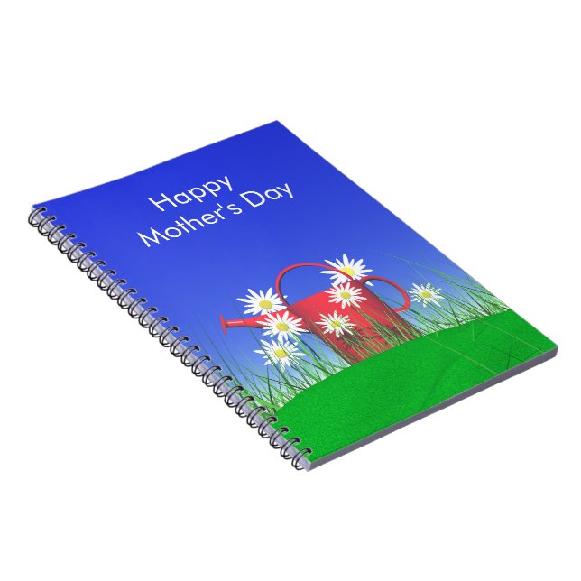 Cuaderno Daisies de Día de la Madre y latas de agua (Lado Derecho)
