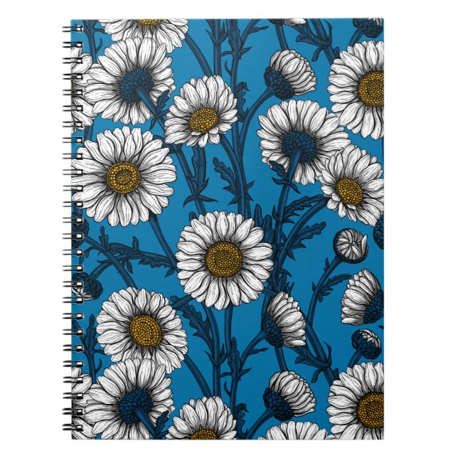 Cuaderno Daisies en azul (Frente)
