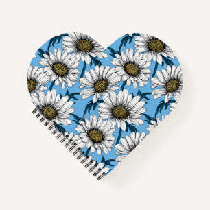 Cuaderno Daisies, flores silvestres en azul