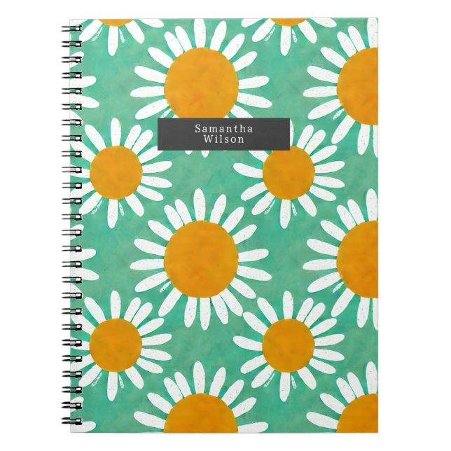 Cuaderno Daisies inspirados por el arte popular del Boho de (Frente)