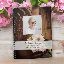 Cuaderno Daisies rosados y boots Memorial de los Funerales