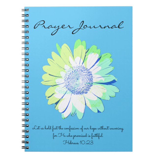 Cuaderno Daisy Art Verde azulado Biblia Verde Verse Revista (Frente)