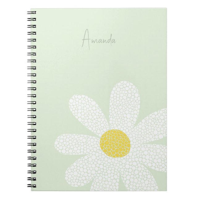 Cuaderno Daisy blanco con puntos (Frente)