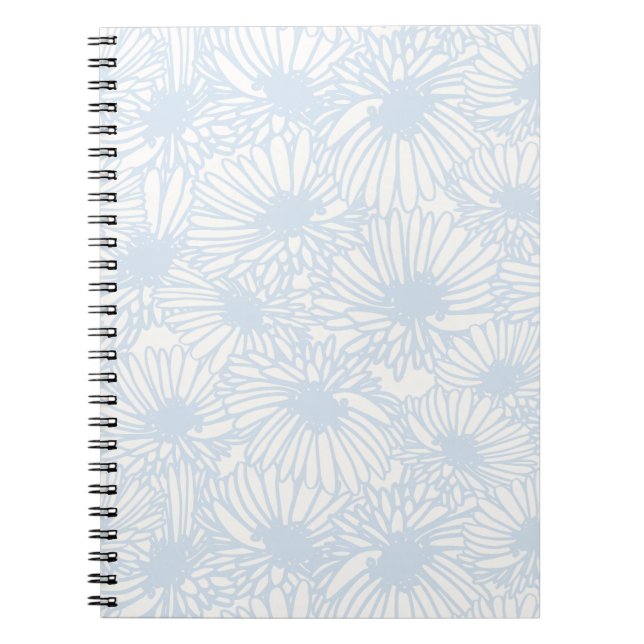 Cuaderno Daisy Blooms - Azul Polvo (Frente)