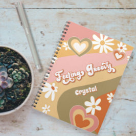 Cuaderno Daisy Floral Retro Hippie 60 años 70 Sensación Gro