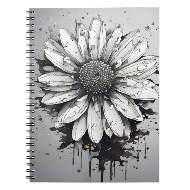 Cuaderno Daisy - Flores de acuarela (Frente)