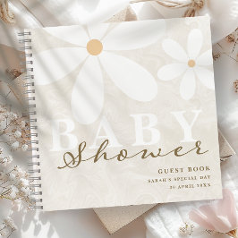 Cuaderno Daisy Garden Baby Shower Gender Neutral Guest Book