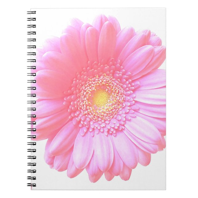 Cuaderno Daisy gerbera rosa claro (Frente)