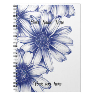 Cuaderno Daisy morado de dibujo vintage