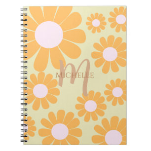 Cuaderno Daisy Naranja Monograma