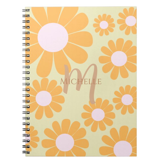 Cuaderno Daisy Naranja Monograma (Frente)