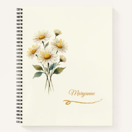 Cuaderno Daisy nombre personalizado