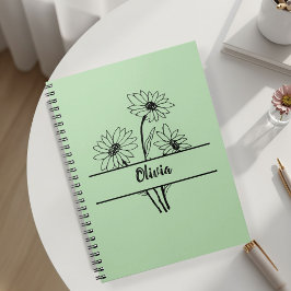 Cuaderno Daisy notebook personalized gift for girls