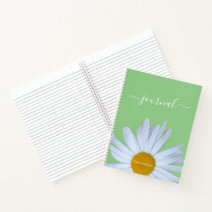 Cuaderno Daisy Photo Green Script Name