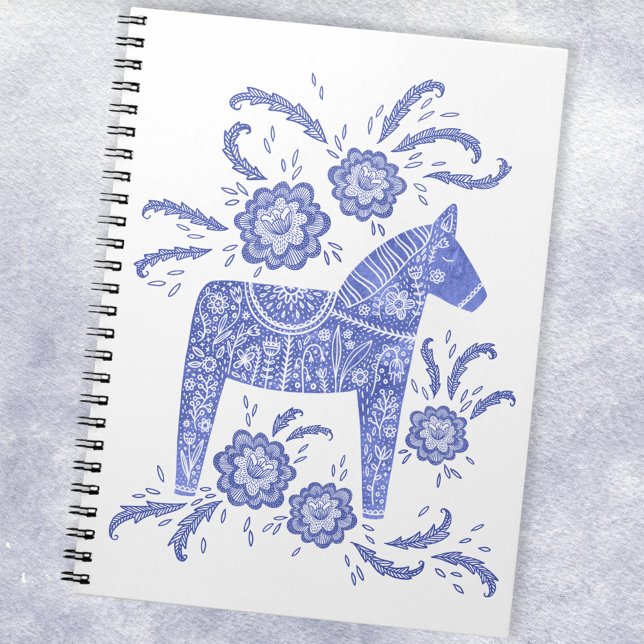 Cuaderno Dala Sueco Azul Caballo y Blanco (Subido por el creador)