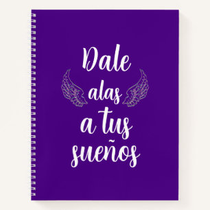 Cuaderno Dale alas a tus sueños Bullet journal añil