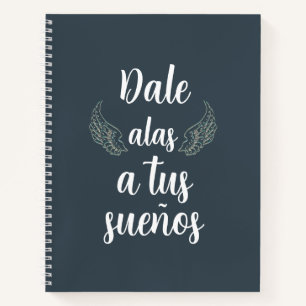 Cuaderno Dale alas a tus sueños Bullet journal gris