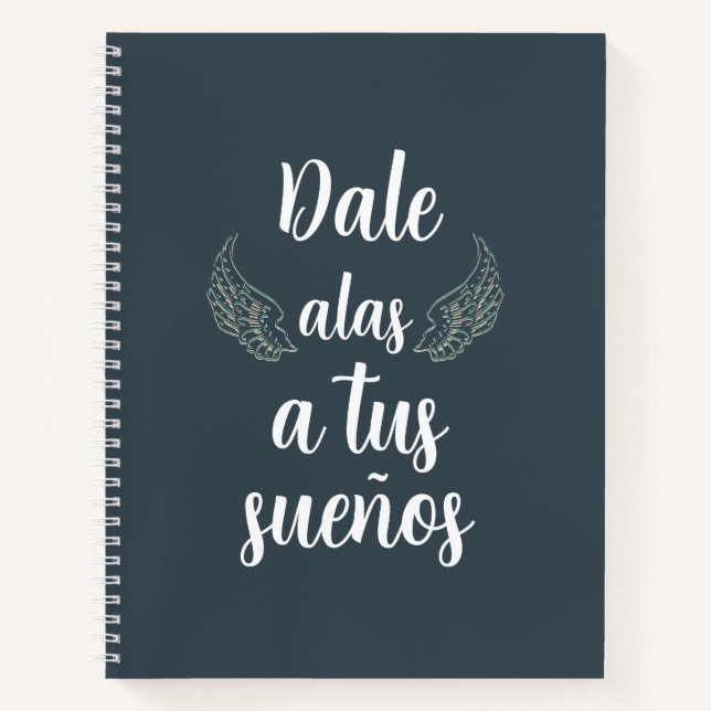 Cuaderno Dale alas a tus sueños Bullet journal gris (Anverso)