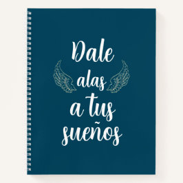 Cuaderno Dale alas a tus sueños Bullet journal Turqueza
