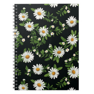 Cuaderno Dalias de acuarela sobre negro