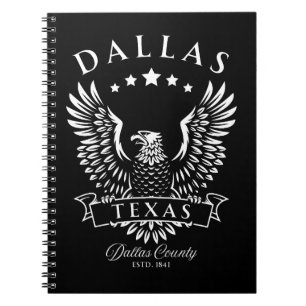 Cuaderno Dallas Texas Águila Vintage