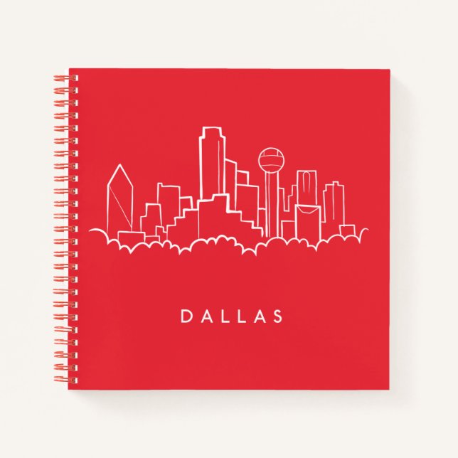 Cuaderno Dallas Texas Skyline (Anverso)