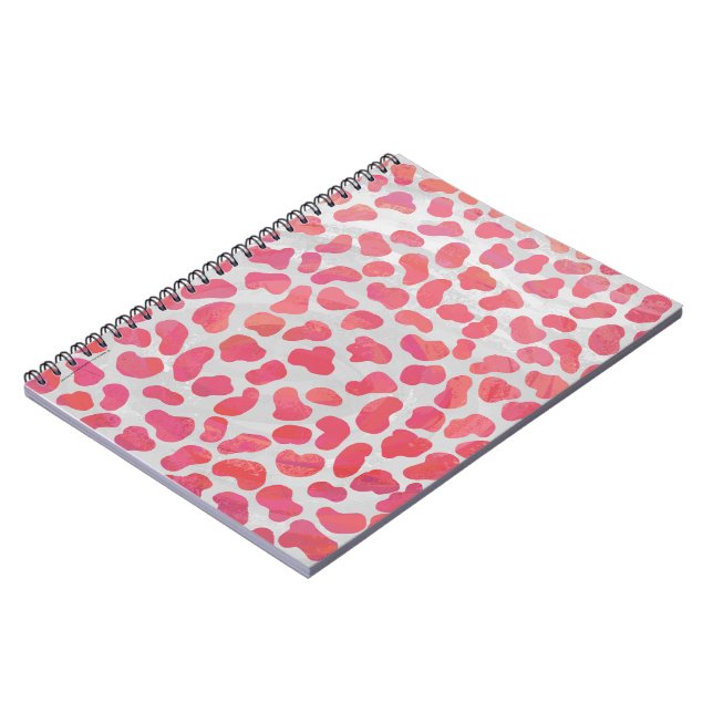 Cuaderno Dálmata Estampado Rosa y Blanco (Lado Izquierdo)