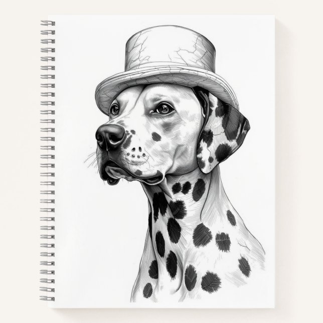 Cuaderno Dalmatian Marble Statue Vintage Style Notebook (Anverso)