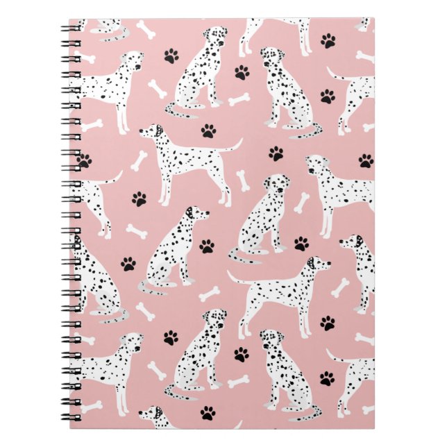 Cuaderno Dalmatian Paws and Bones (Frente)