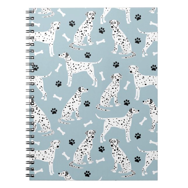 Cuaderno Dalmatian Paws and Bones (Frente)