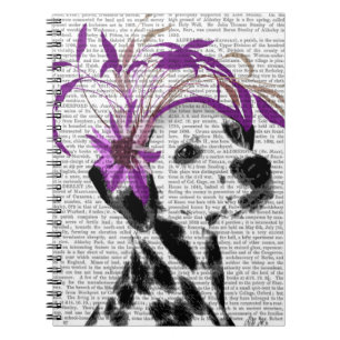 Cuaderno Dalmatiano Con Fascinador Púrpura